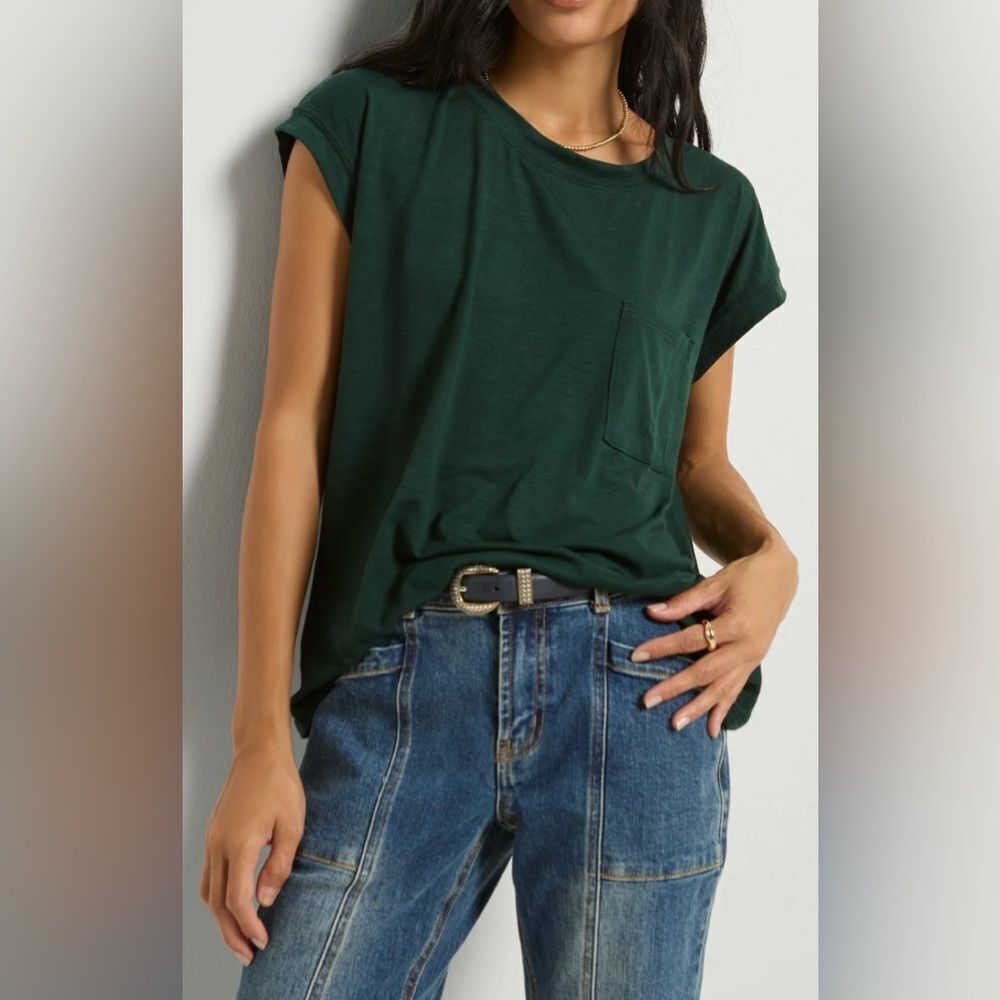 78&Sunny Merrit Island Short Sleeve Tee Green XL NWT - Picture 2 of 7